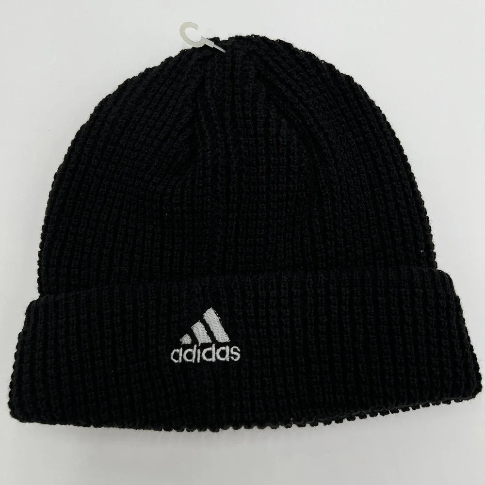 Adidas LA Kings NHL Beanie Hat Black Ribbed Knit Authentic Headwear One Size